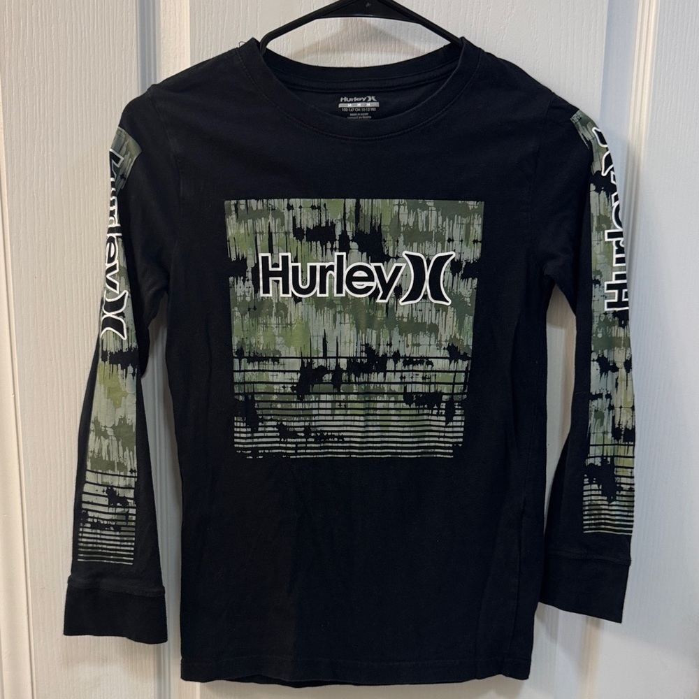 Hurley Kids Camo Black Long Sleeve Tee